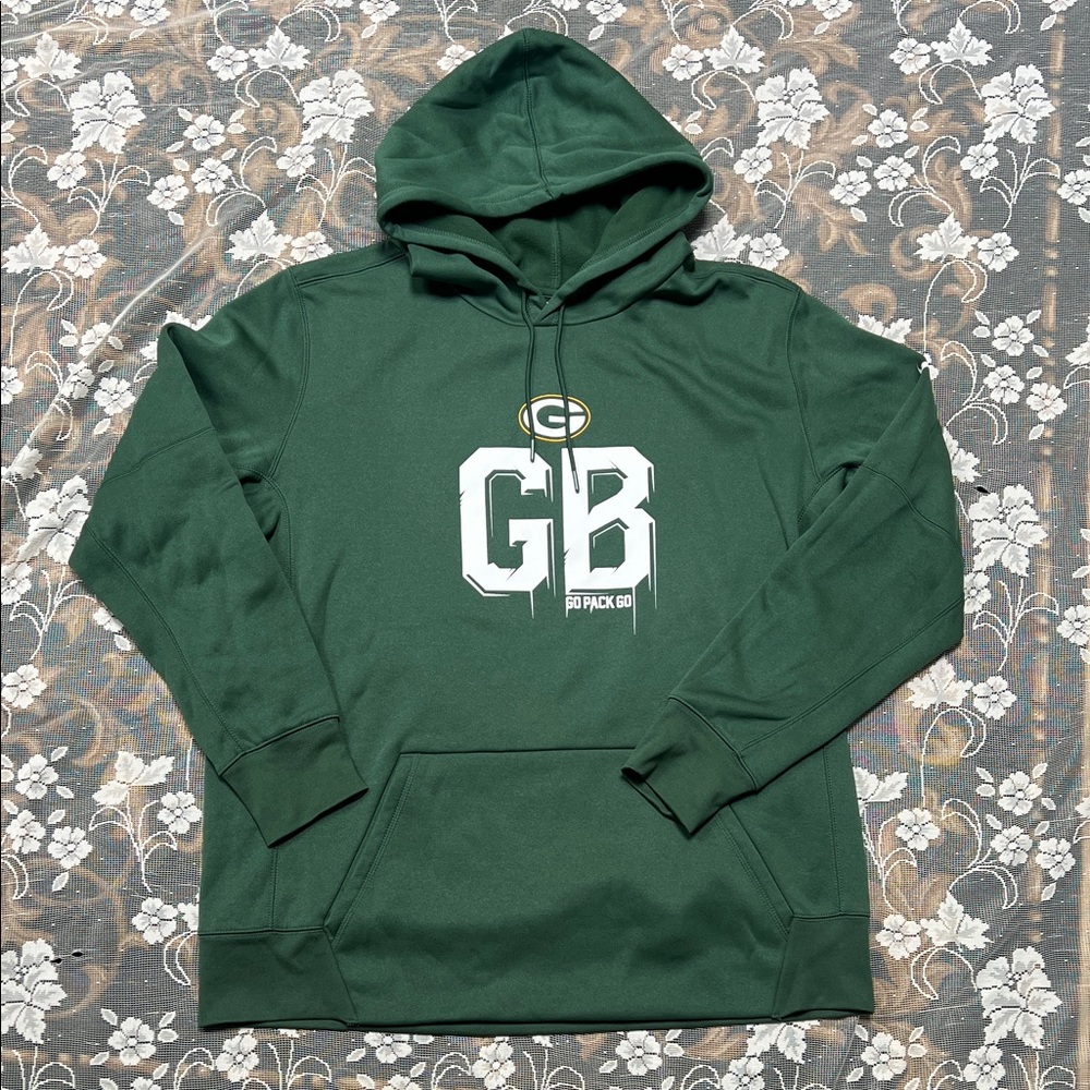 Nike Men's Dark Green GB Logo Hooded Sweatshirt DRI FIT NWOT